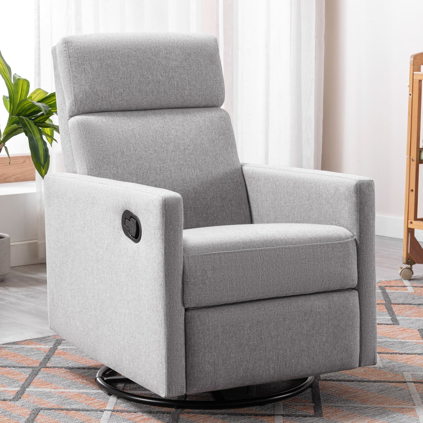 Modern Upholstered Glider, Swivel & Recliner Nursery Chair.