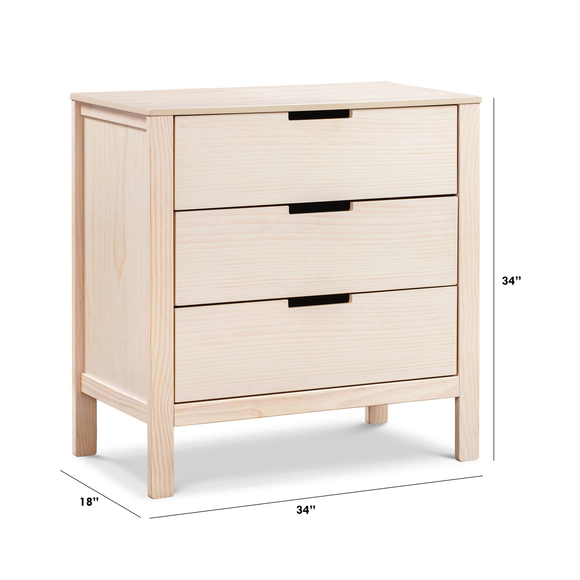 Colby 3-Drawer Dresser in Washed Natural.